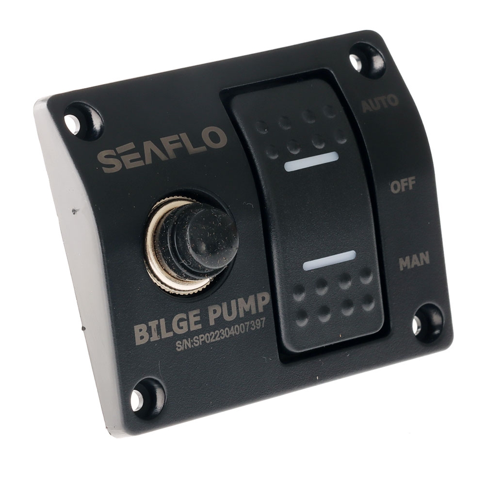 Seaflo 3-Way Bilge Pump Switch Panel 12V/24V 15A