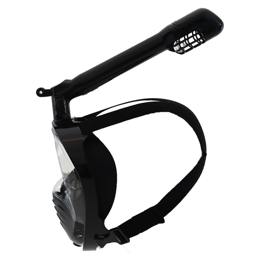 AquaMonde Full Face Snorkel Mask L/XL Black/Black