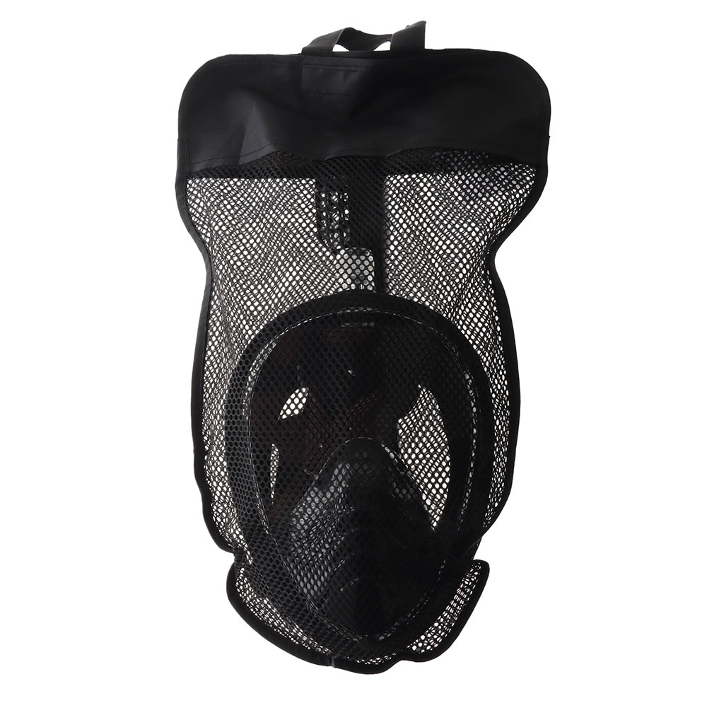 AquaMonde Full Face Snorkel Mask L/XL Black/Black