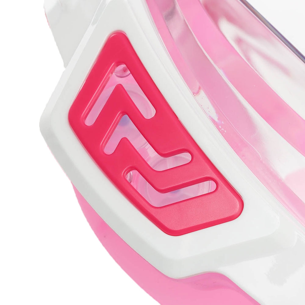 AquaMonde Full Face Snorkel Mask S/M White/Pink
