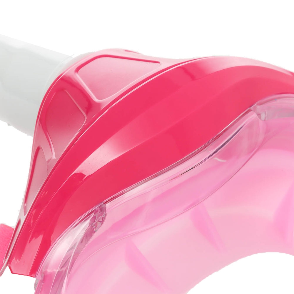 AquaMonde Full Face Snorkel Mask S/M White/Pink
