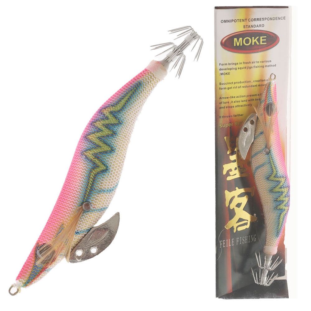 Feile Lightning Glow Squid Jig Size 3.0 15g Pink