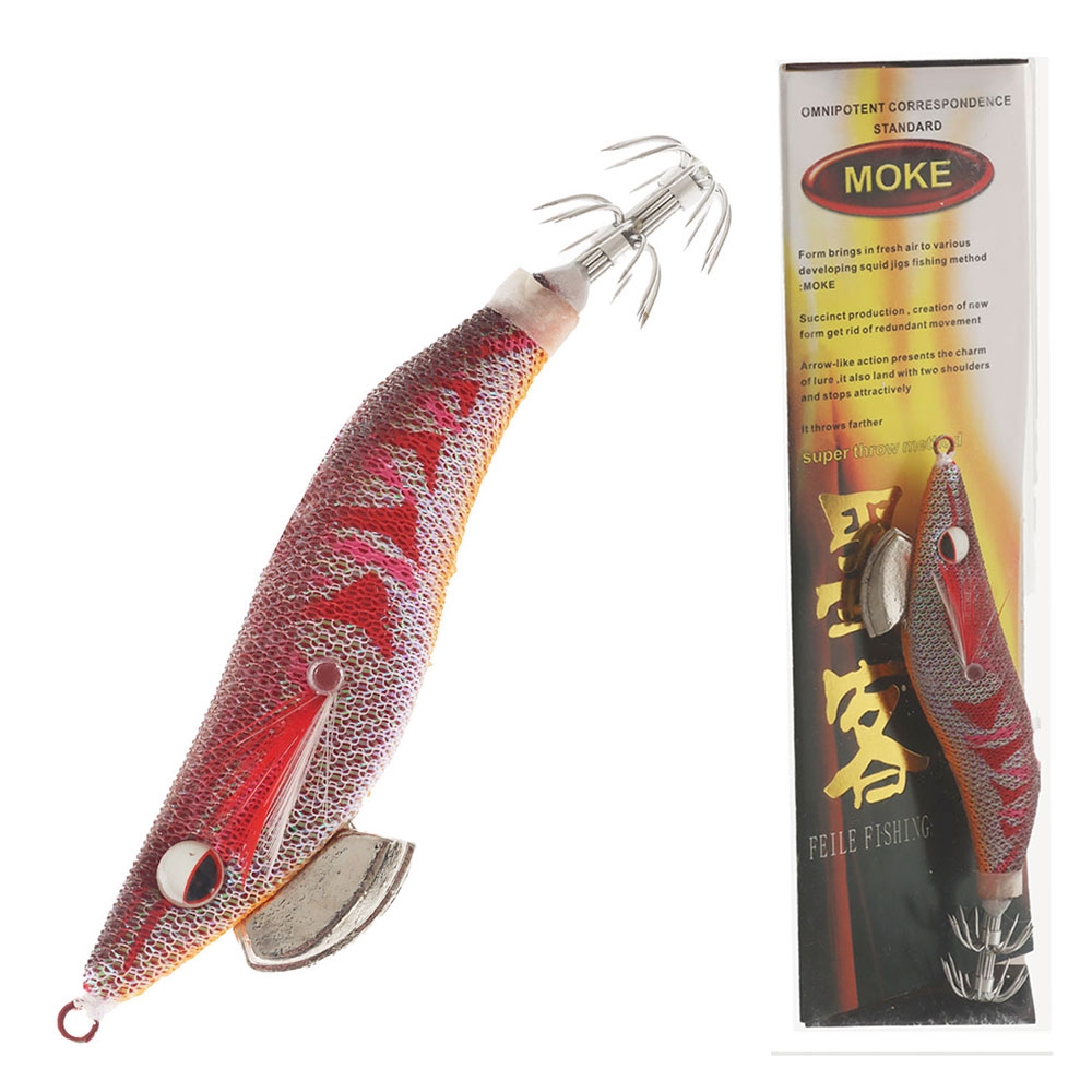 Feile Super Glow Squid Jig Size 3.0 15g Pink Tiger