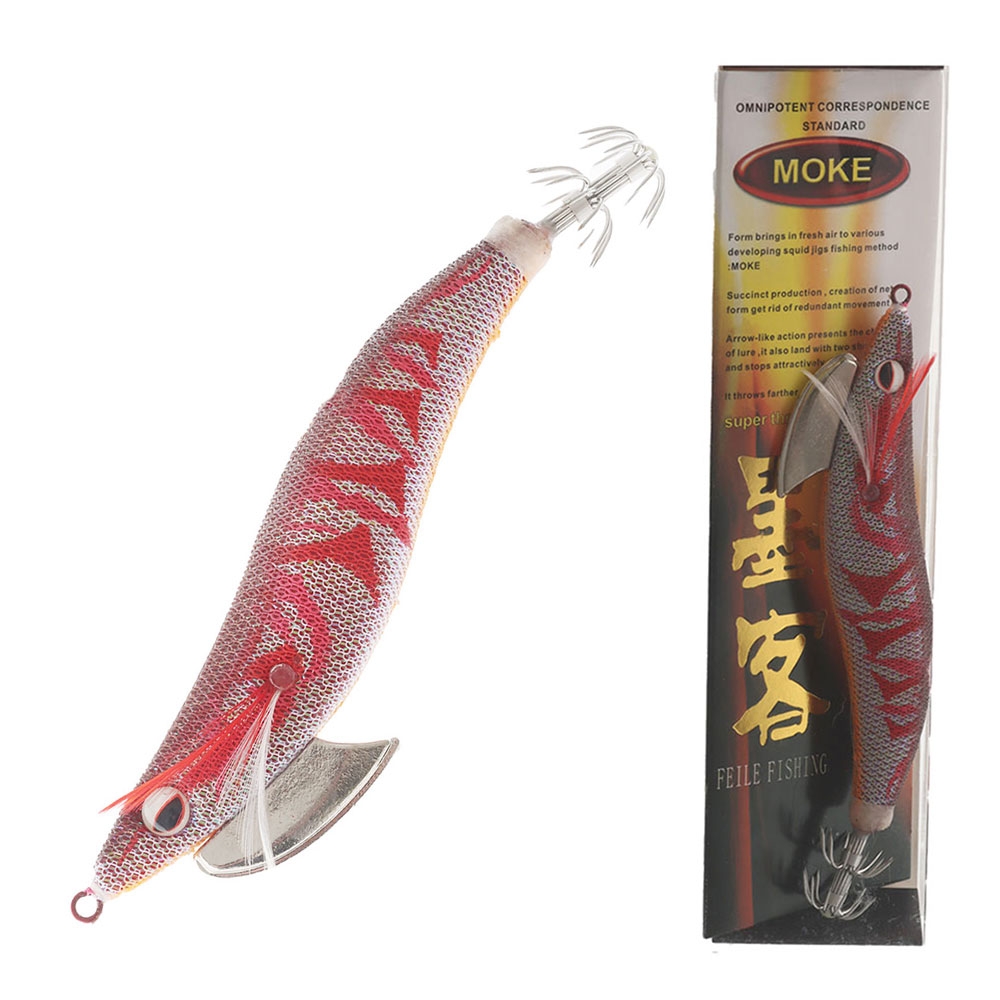 Feile Super Glow Squid Jig Size 3.0 15g Natural Tiger