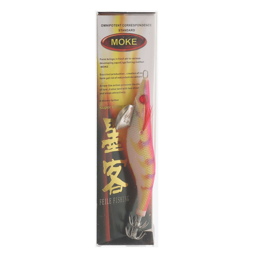 Feile Reflective Super Glow Squid Jig Size 3.0 15g Orange