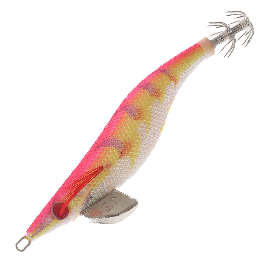 Feile Reflective Super Glow Squid Jig Size 3.0 15g Orange