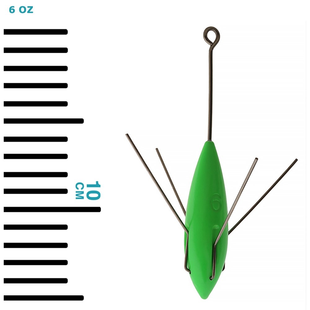 ManTackle Breakaway Sinker with HD Grips Green Lumo