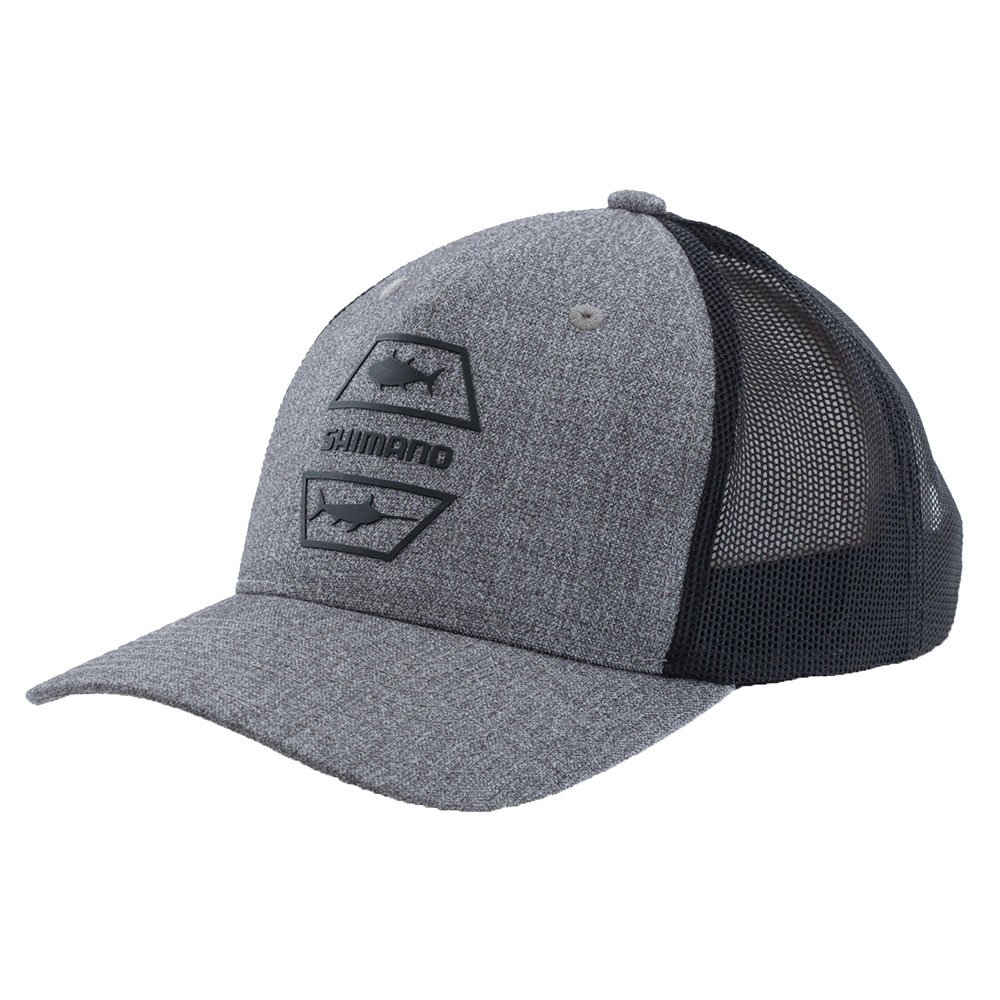 Shimano Bluefin and Broadbill Trucker Cap Heather Grey/Black