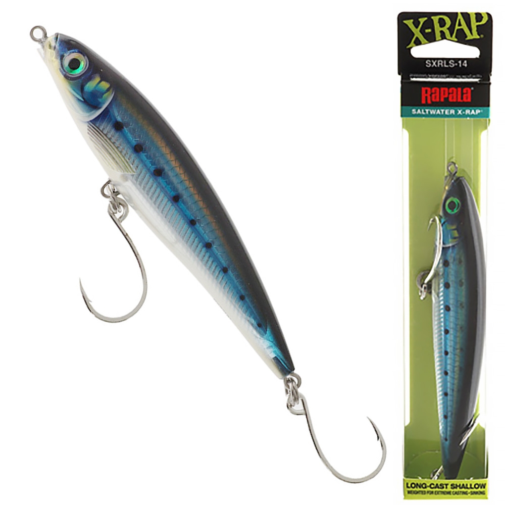 Rapala X-Rap Saltwater Long Cast Lure 14cm 54g HD Silver Blue Sardine