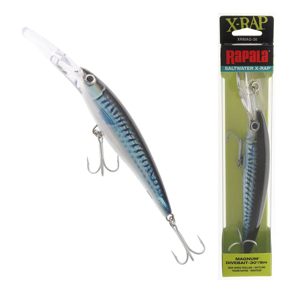 Rapala X-Rap Magnum 30 Deep Diving Lure 16cm HD Silver Blue Mackerel