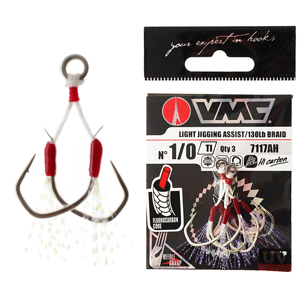 VMC 7117AH TI Slow Jigging Assist Hooks 1/0 Qty 3