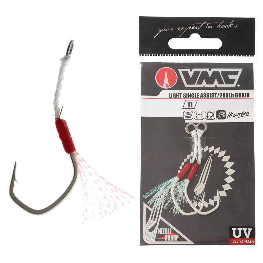 VMC 7117SA TI Light Single Assist Hook 2/0 Qty 2