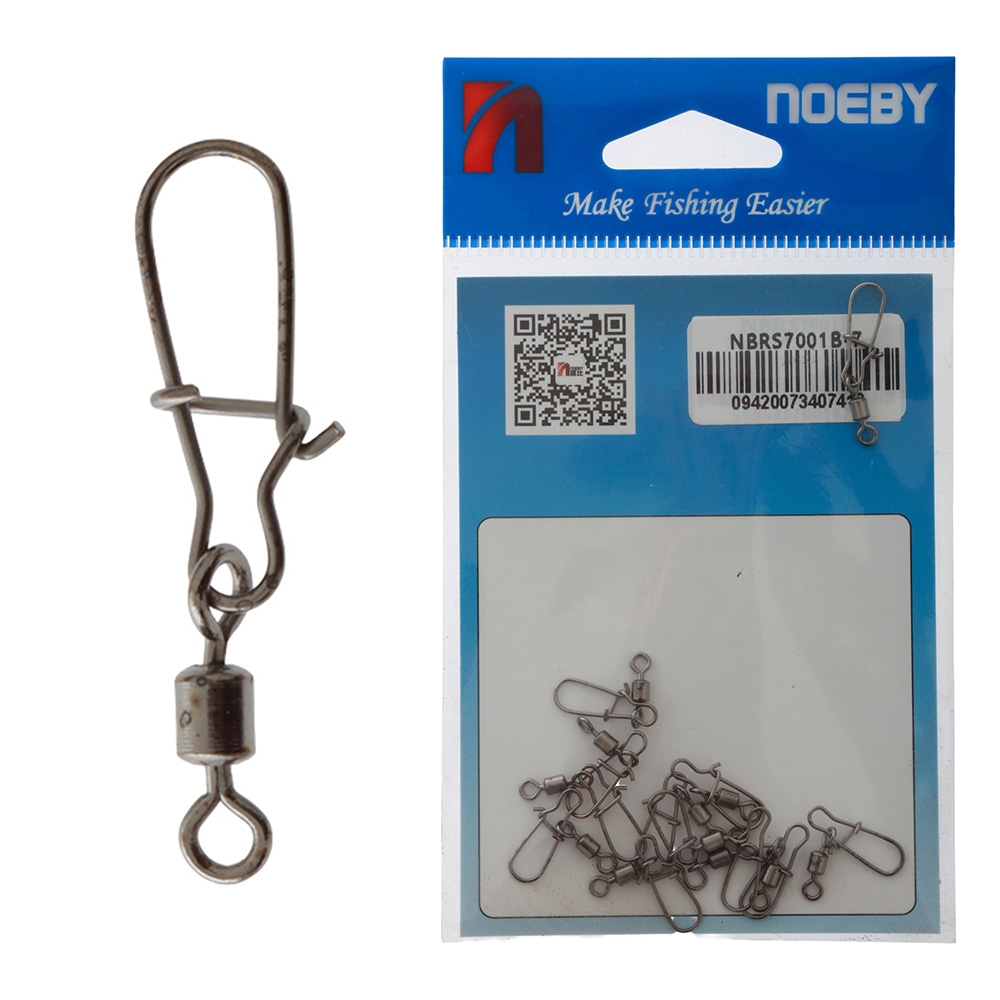 NOEBY Crosslock Rolling Snap Swivel 7x1 Qty 12
