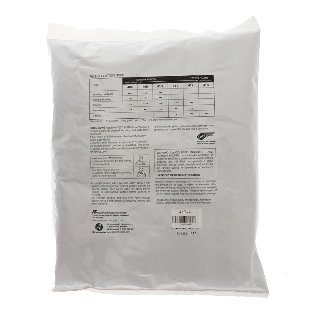 West System 417 Microballoon Low Density Fairing Filler 4L