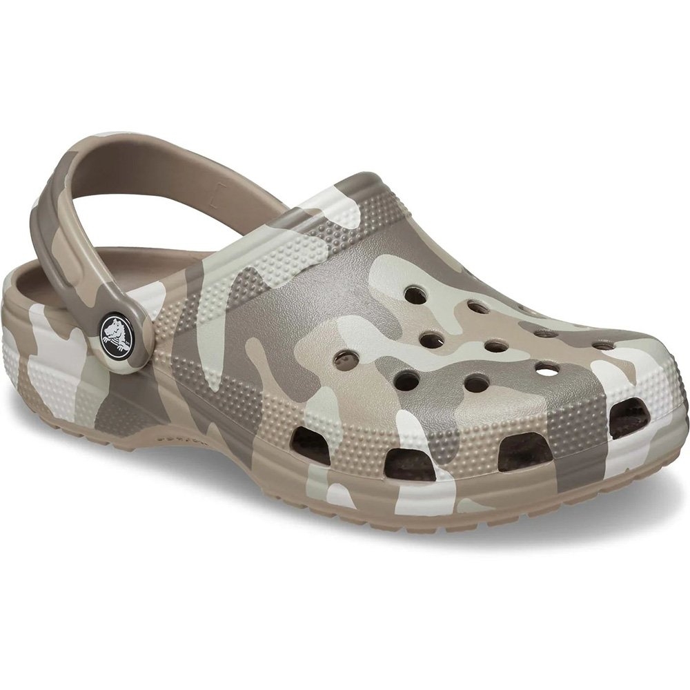 Crocs Classic Printed Camo Clogs Mushroom/Multi Mens US12