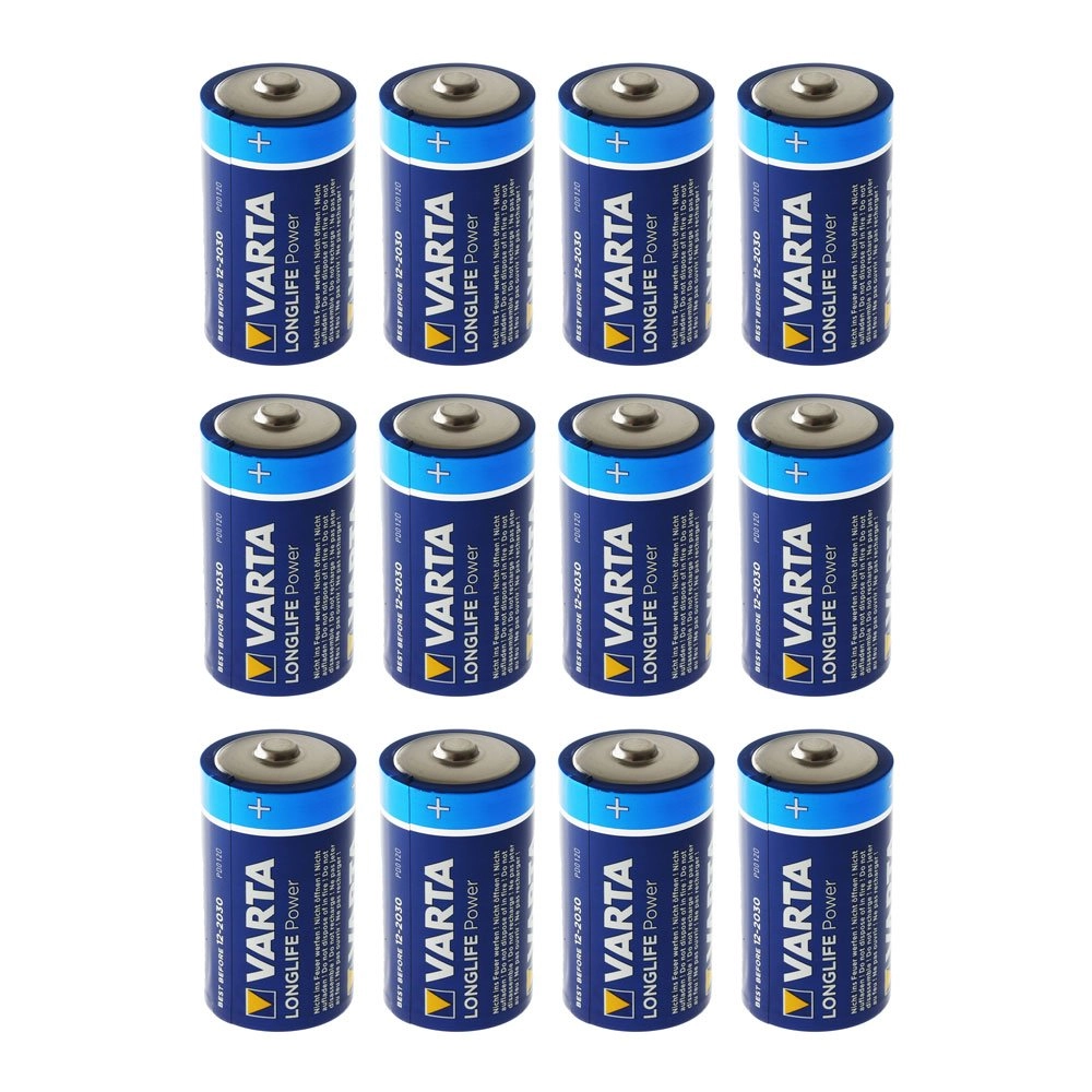 Varta Longlife Power D Alkaline Battery 12-Pack Varta Longlife Power D Alkaline Battery 12-Pack