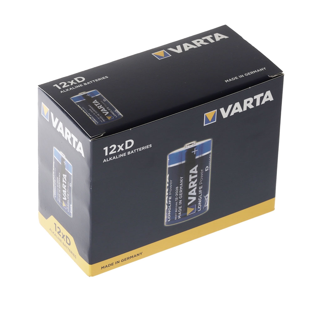 Varta Longlife Power D Alkaline Battery 12-Pack