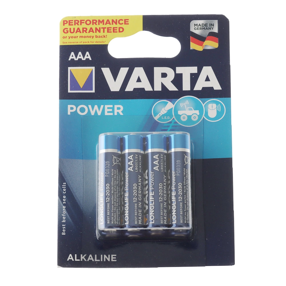 Varta Longlife Power AAA Alkaline Battery 8-Pack - Factory Seconds Varta Longlife Power AAA Alkaline Battery 8-Pack - Factory Seconds