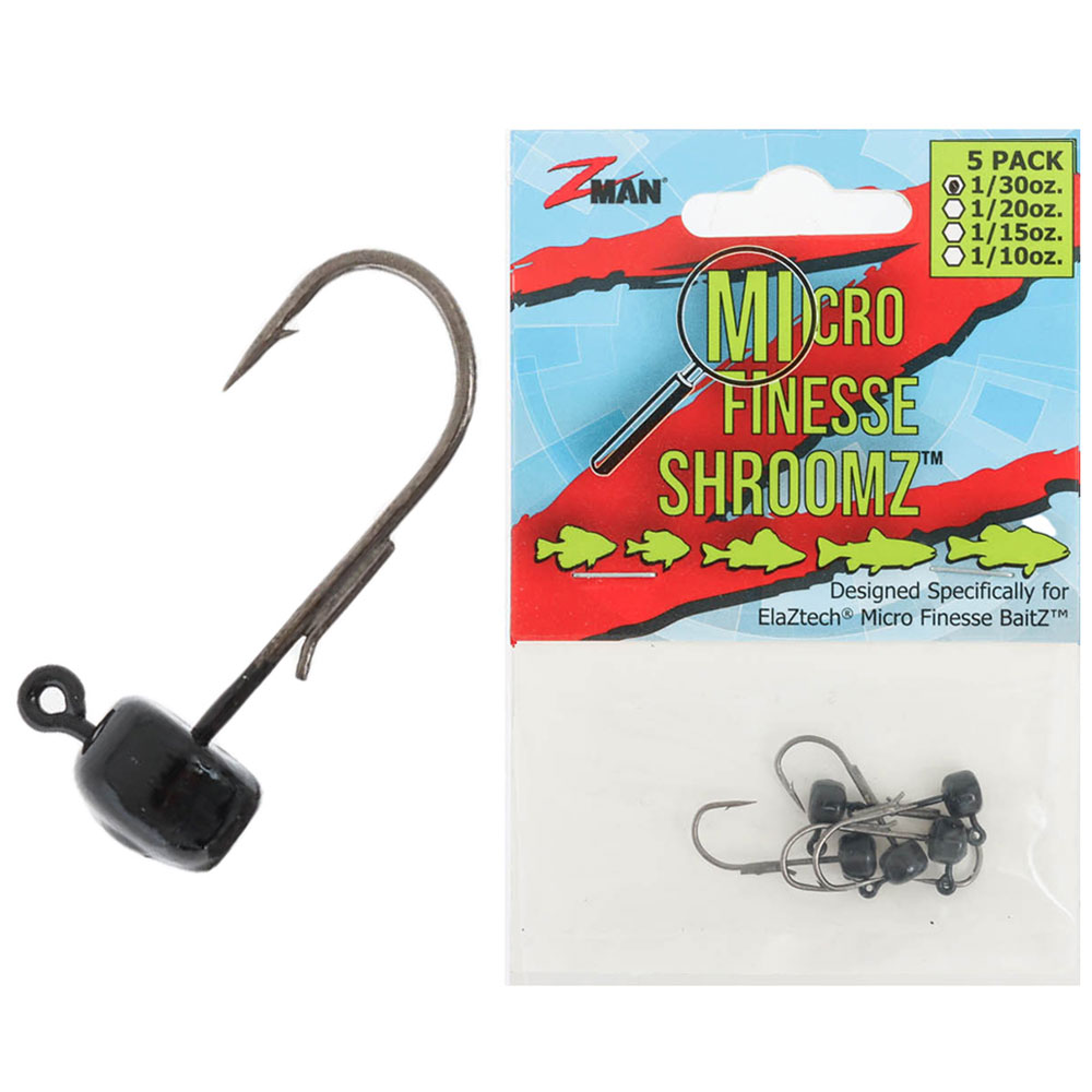 Z-Man Micro Finesse ShroomZ Jig Head Black Qty 5 1/30oz