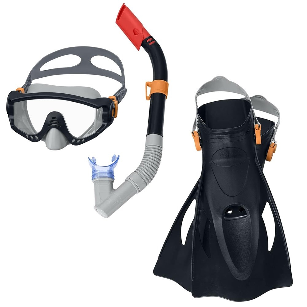 Bestway Spark Wave Mask Snorkel and Fins Set Black Small