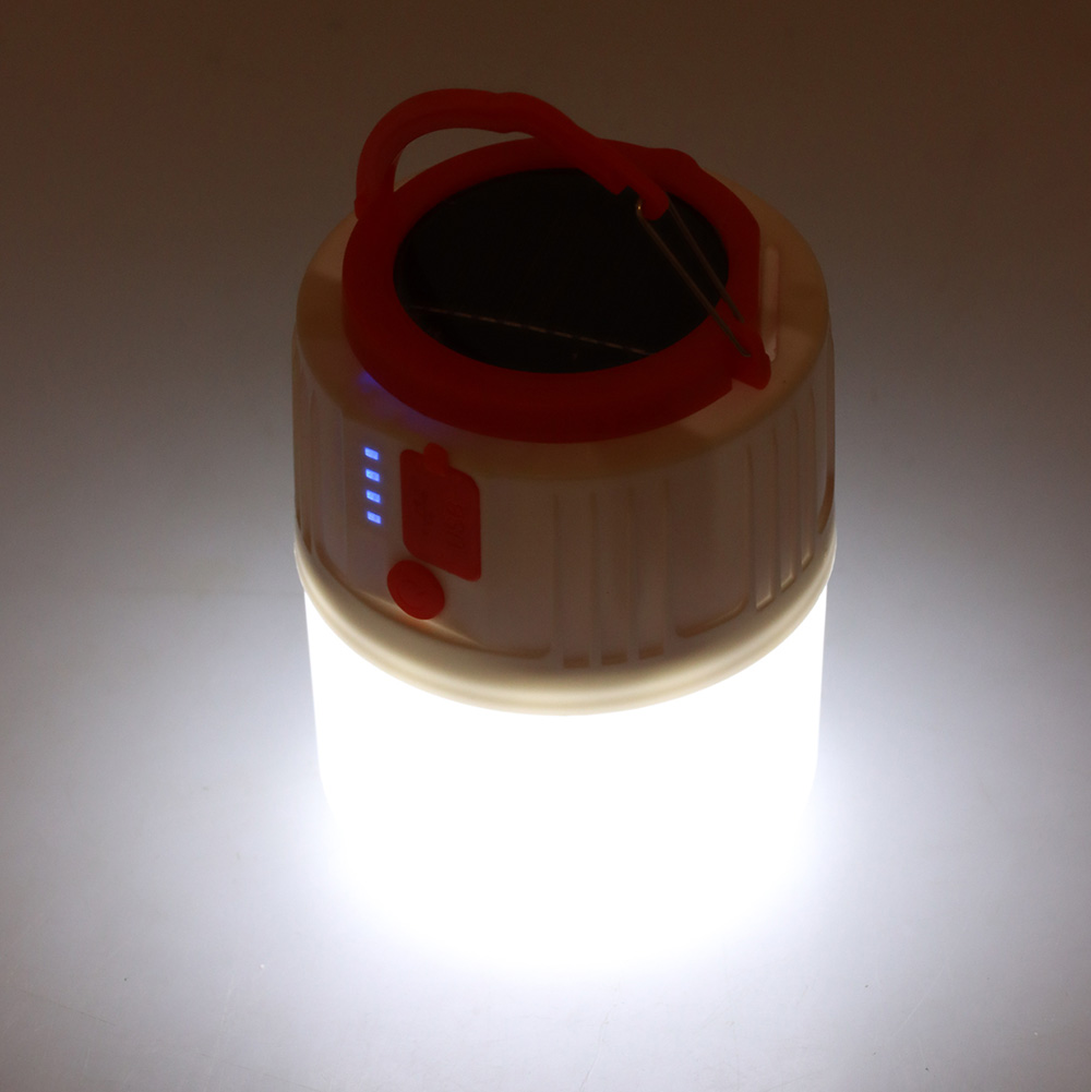 Holiday USB Rechargeable Solar LED Camping Lantern 1600mAh