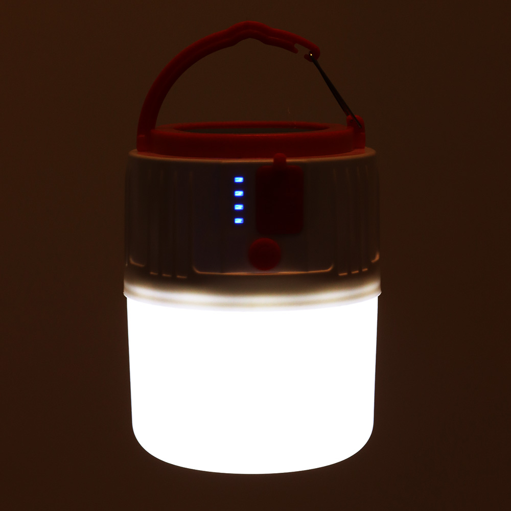 Holiday USB Rechargeable Solar LED Camping Lantern 1600mAh