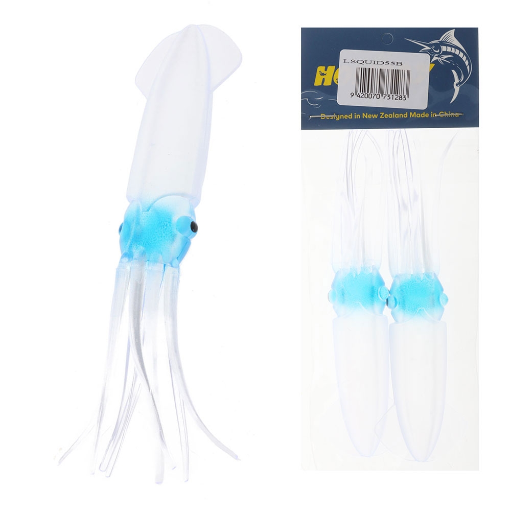 Holiday Lumo Squid Lure Light Blue 150mm Qty 2