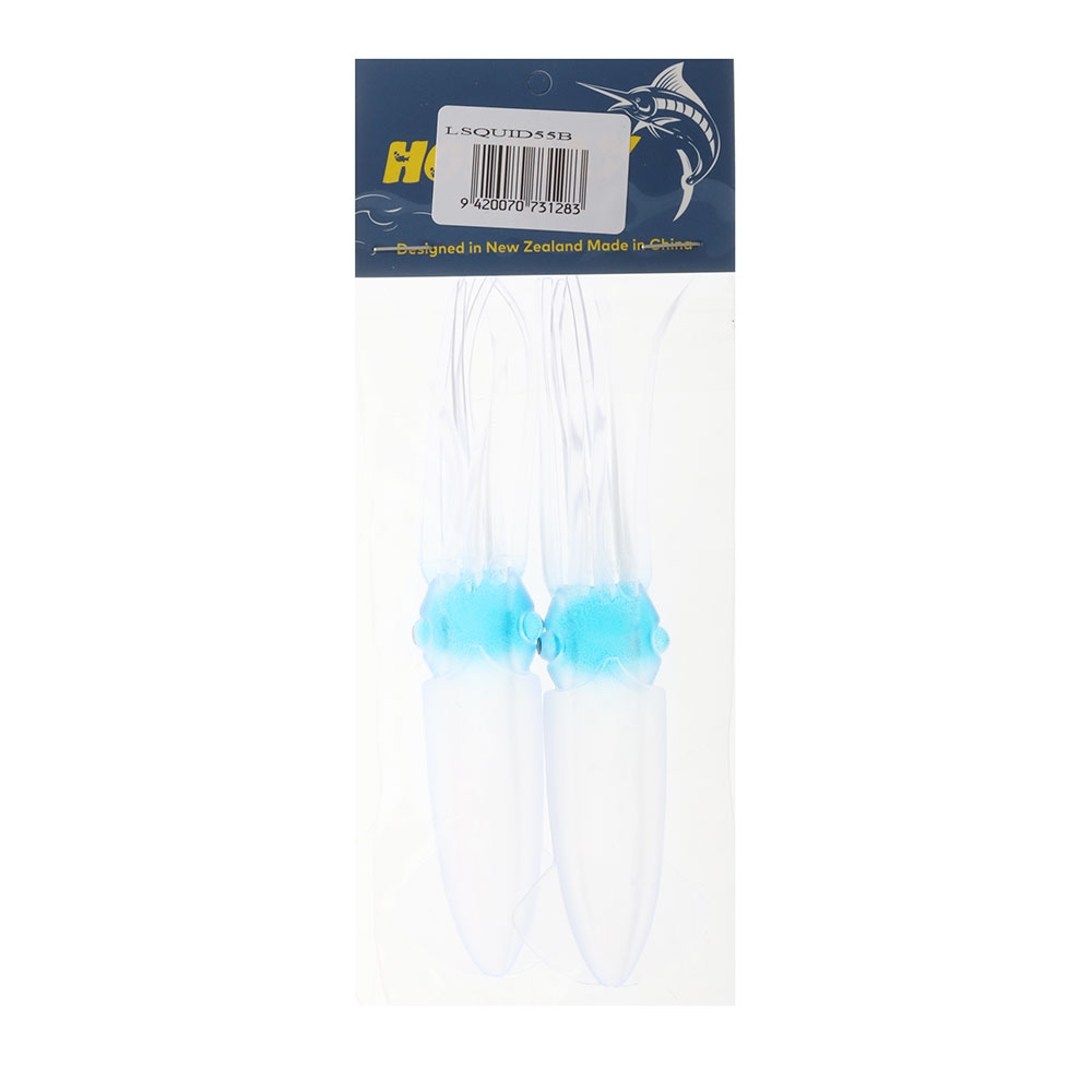 Holiday Lumo Squid Lure Light Blue 150mm Qty 2