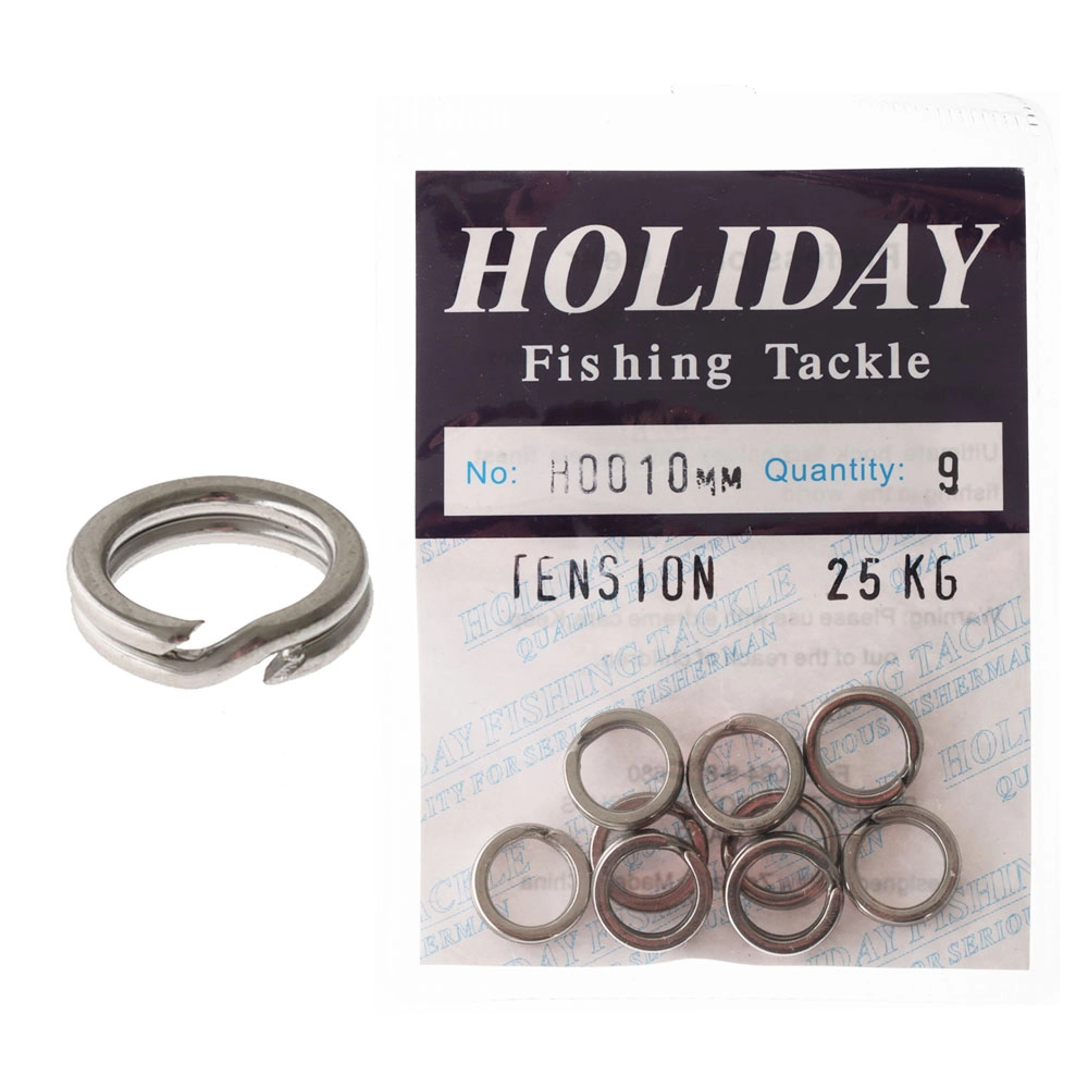 Holiday Double Loop Split Rings 10mm Holiday Double Loop Split Rings 10mm