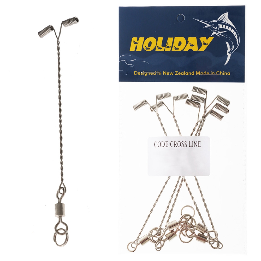 Holiday T-Shape 3-Way Cross Line Wire Leader Qty 5