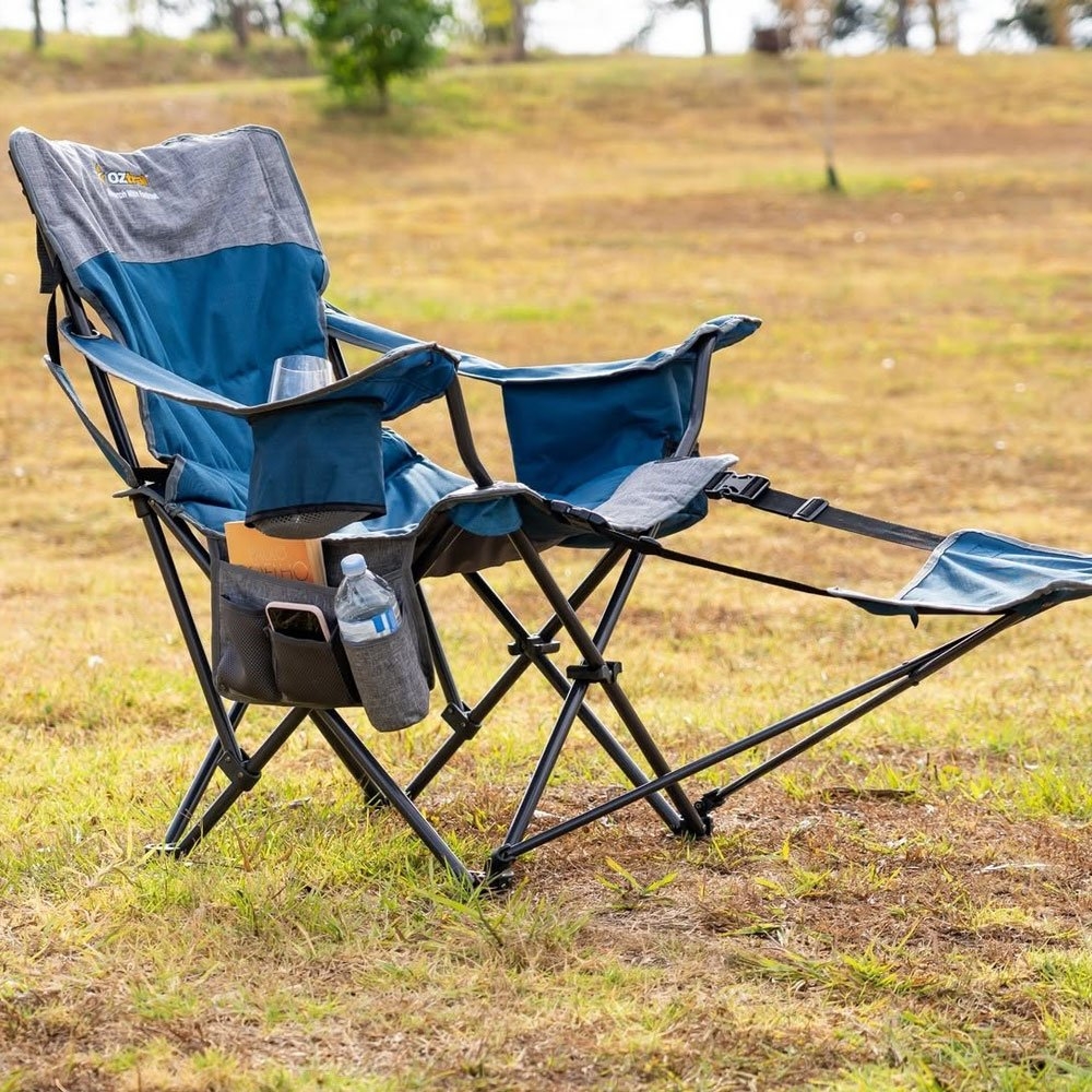 OZtrail Monarch Folding Camping Chair with Footrest