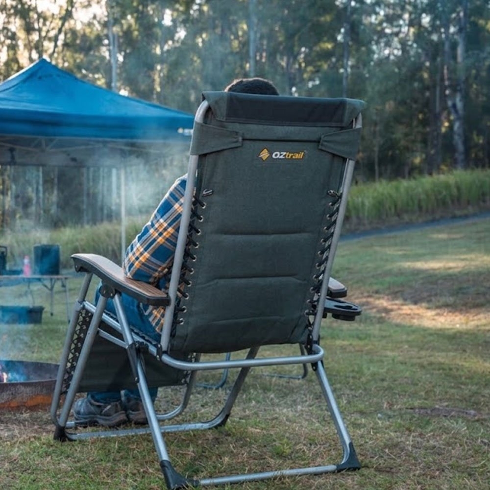 OZtrail Ultralite Sun Lounge Folding Recliner Chair