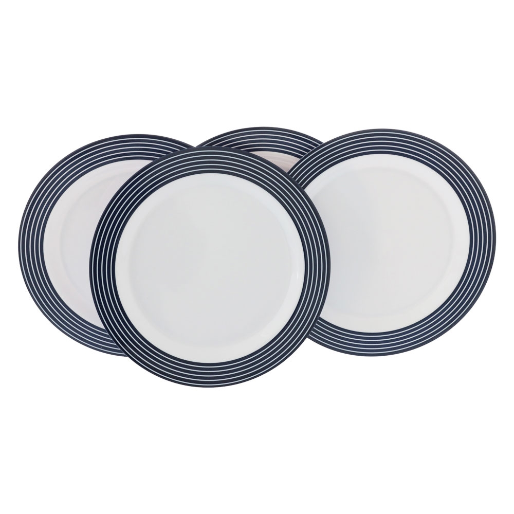Campfire Shatter-Resistant Melamine 16-Piece Dinner Set Nautical
