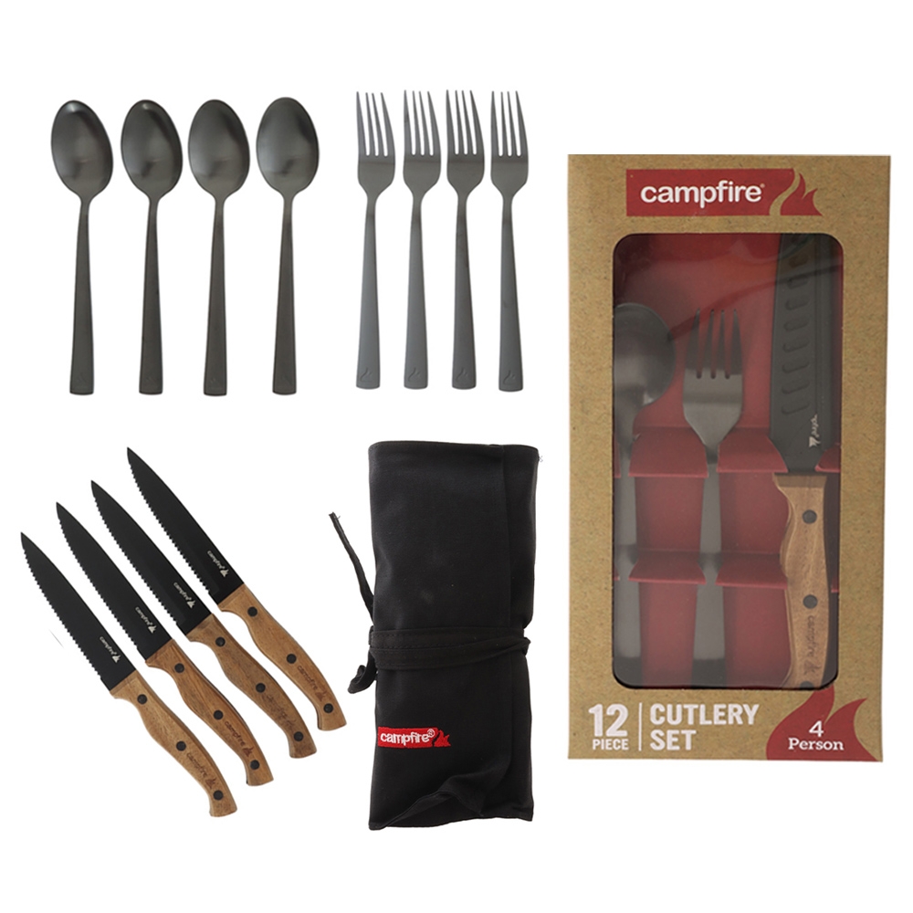 Campfire 12-Piece Premium Camping Cutlery Set