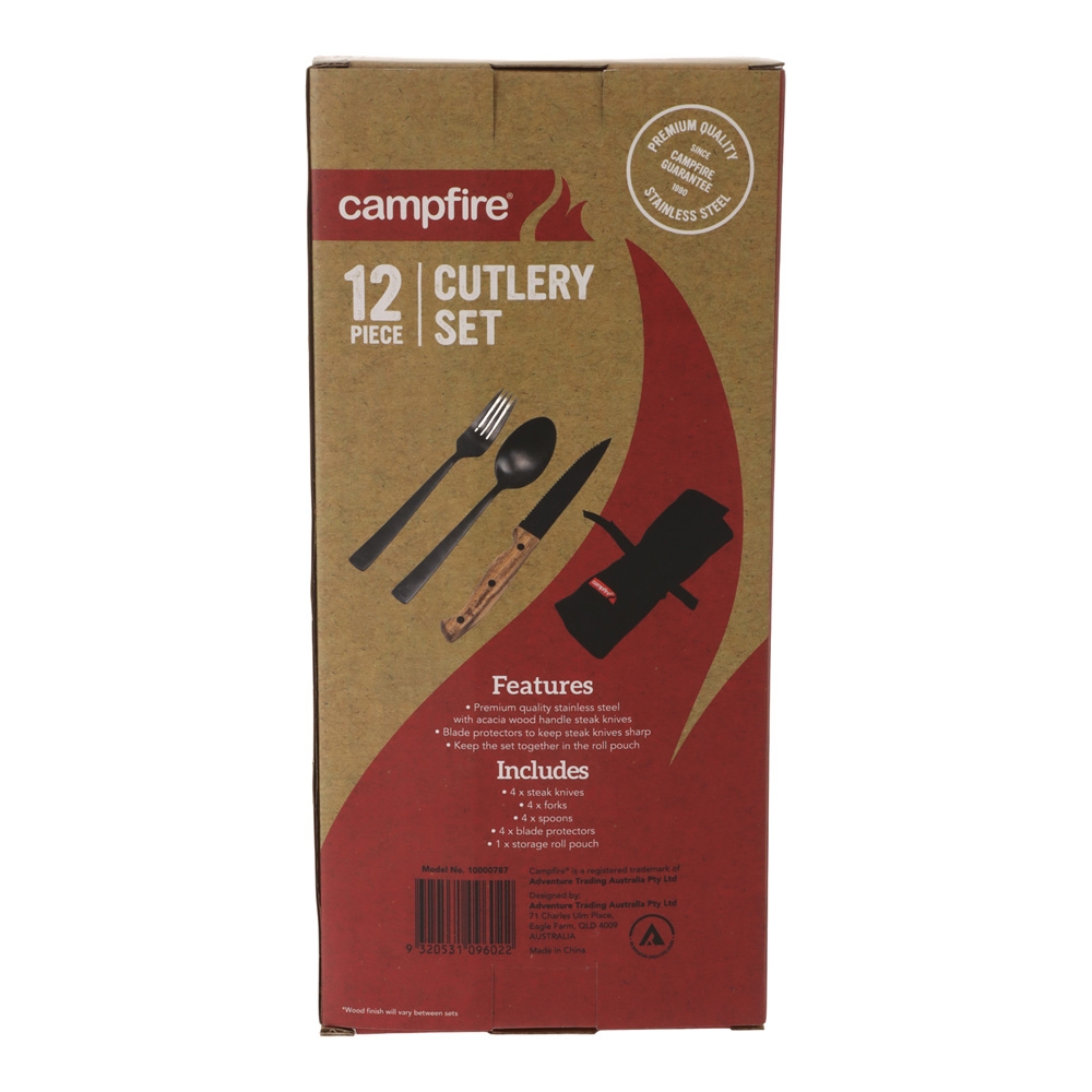 Campfire 12-Piece Premium Camping Cutlery Set