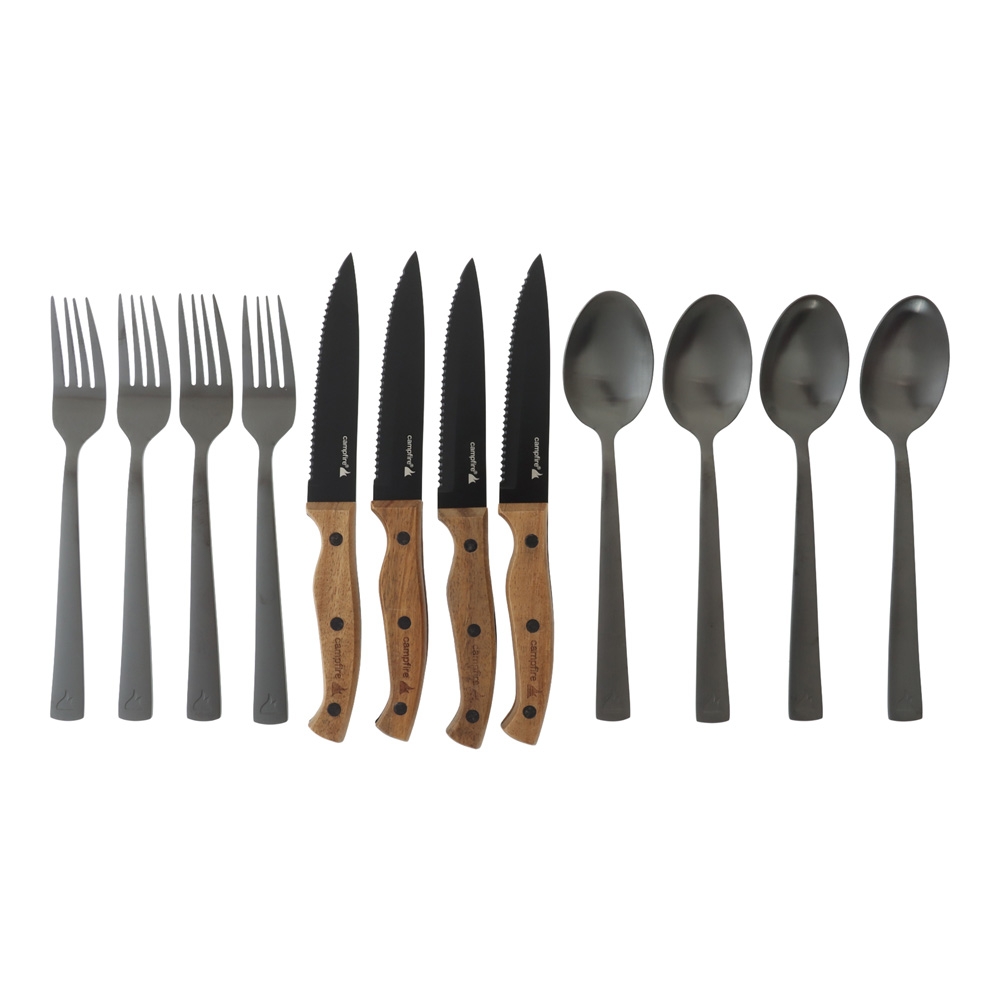 Campfire 12-Piece Premium Camping Cutlery Set