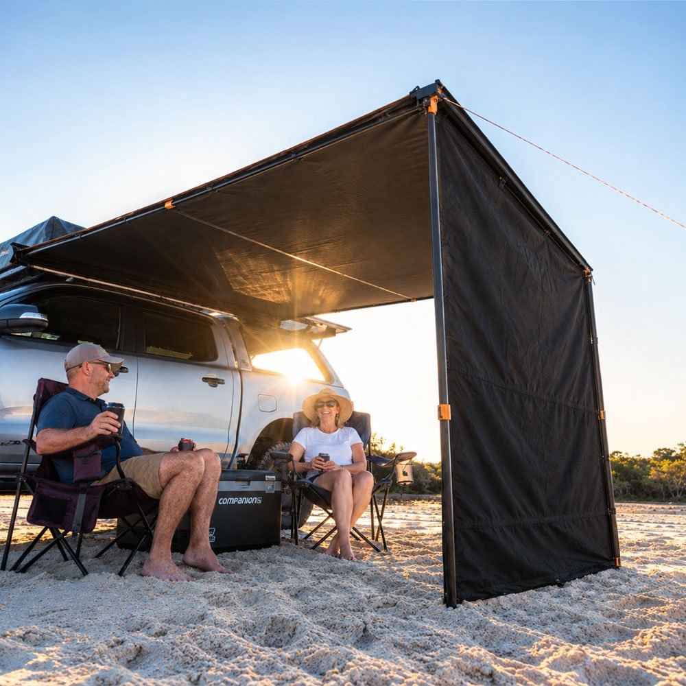 OZtrail BlockOut Awning Front Wall 2.5m