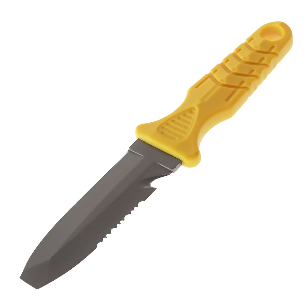 Pro-Dive Stalker Paua and Kina Dive Knife Yellow 7.5cm