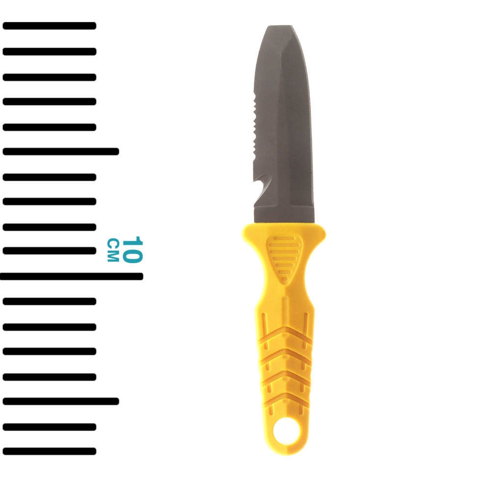 Pro-Dive Stalker Paua and Kina Dive Knife Yellow 7.5cm
