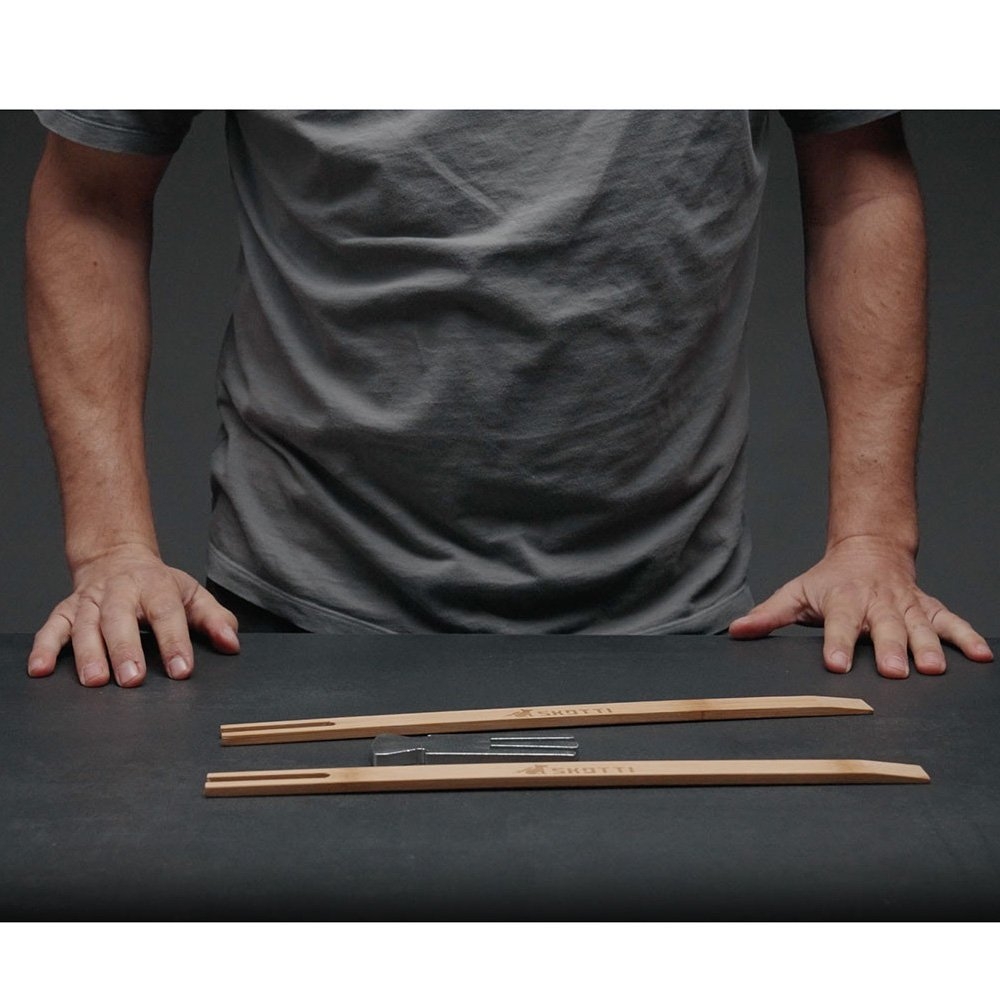 SKOTTI Bamboo Grill Tongs