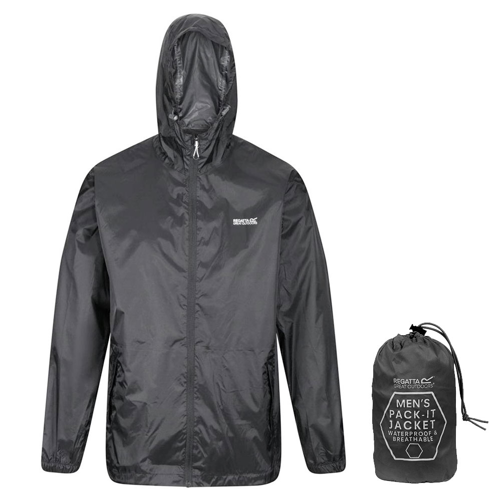 Regatta Pack It Slim Fit Mens Jacket Black Small