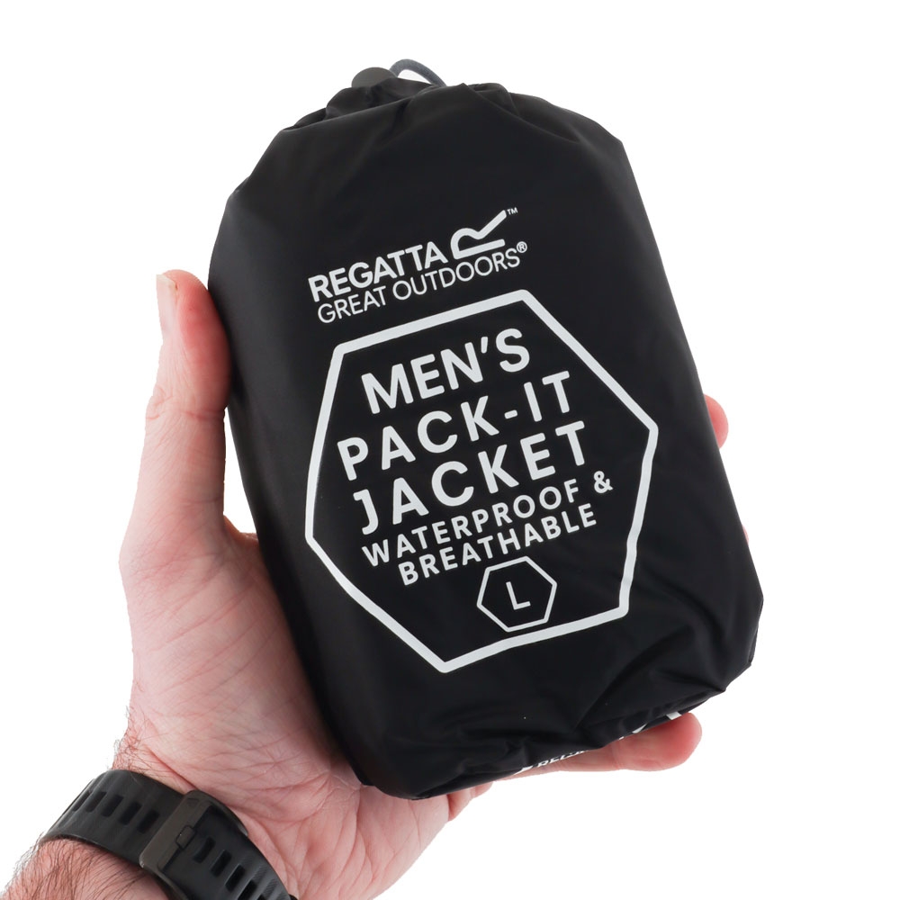 Regatta Pack It Slim Fit Mens Jacket Black Small