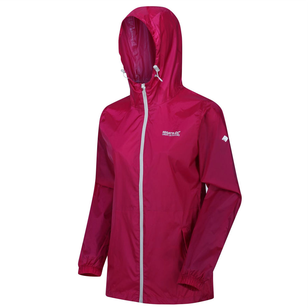 Regatta Pack It III Womens Waterproof Jacket Dark Cerise Size 14