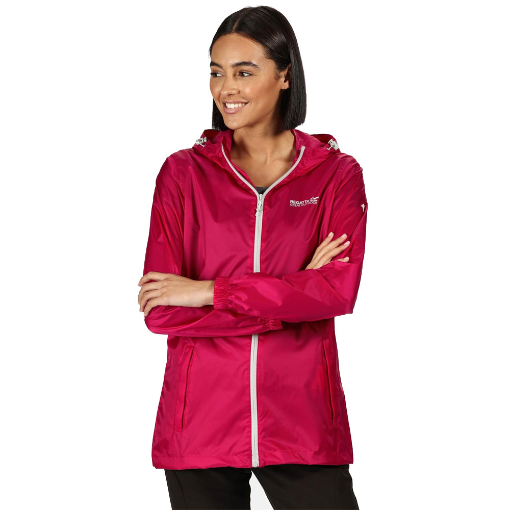 Regatta Pack It III Womens Waterproof Jacket Dark Cerise Size 10