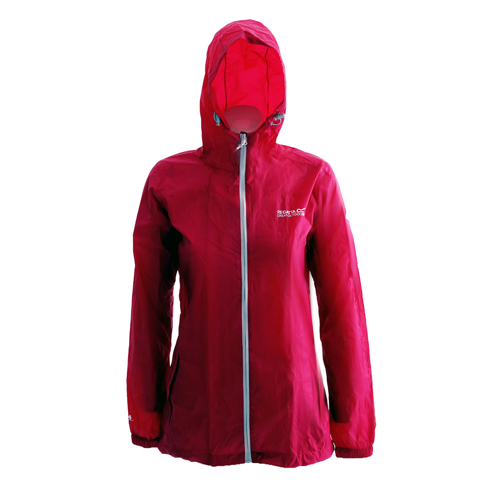 Regatta Pack It III Womens Waterproof Jacket Dark Cerise Size 10