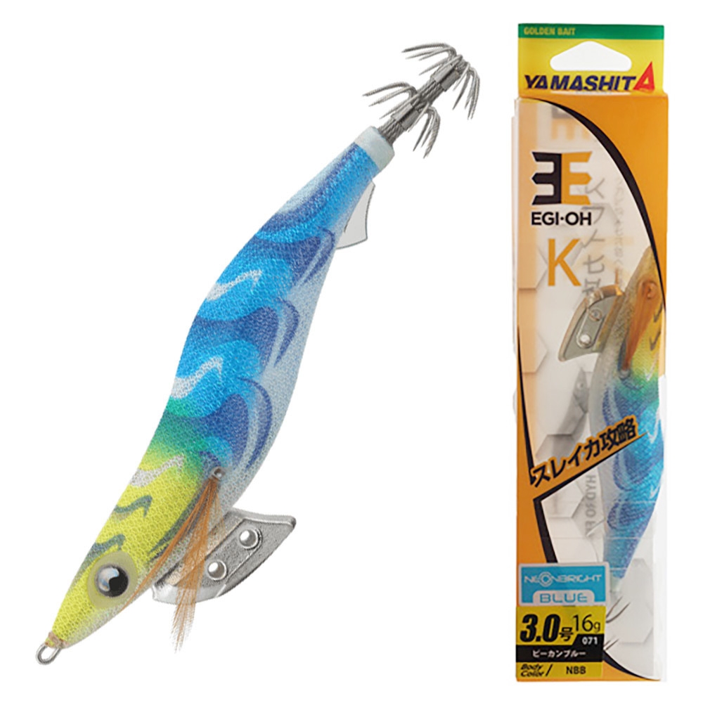Yamashita EGI-OH K Neon Bright Squid Jig 3.0 90mm 071 PKB Blue