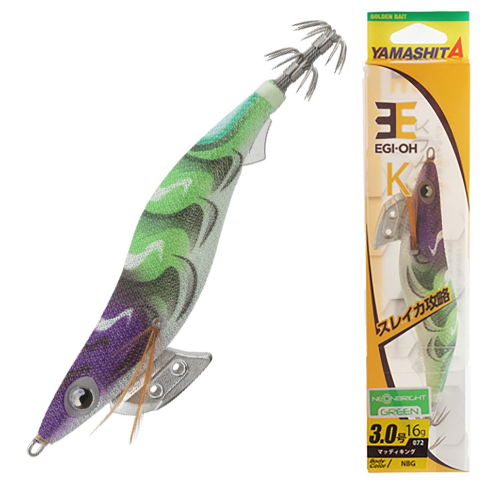 Yamashita EGI-OH K Neon Bright Squid Jig 3.0 90mm 072 MK Green