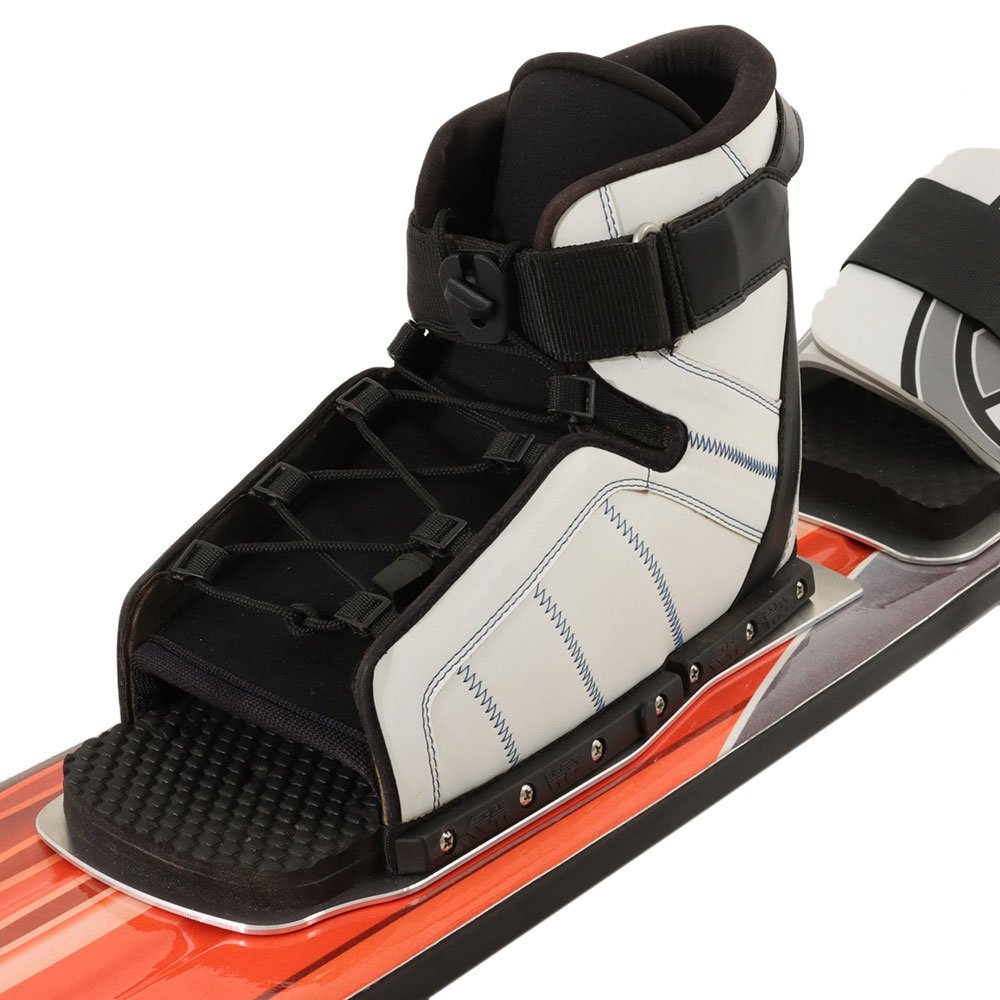 Ron Marks Rampage Hi-Wrap Slalom Water Ski incl Bindings and Cover Carry Case 172cm Orange