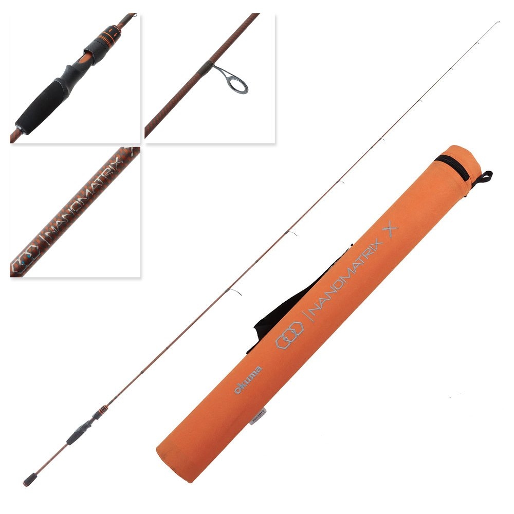 Okuma Nanomatrix X Light Trout Canal Spin Rod with Tube 8ft 3-15g 4pc