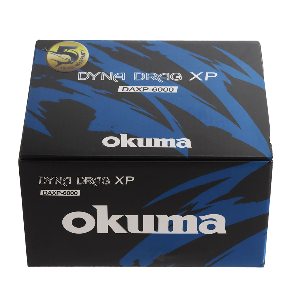 Okuma Dyna Drag XP 6000 Baitfeeder Spinning Reel Spooled with 8kg Mono